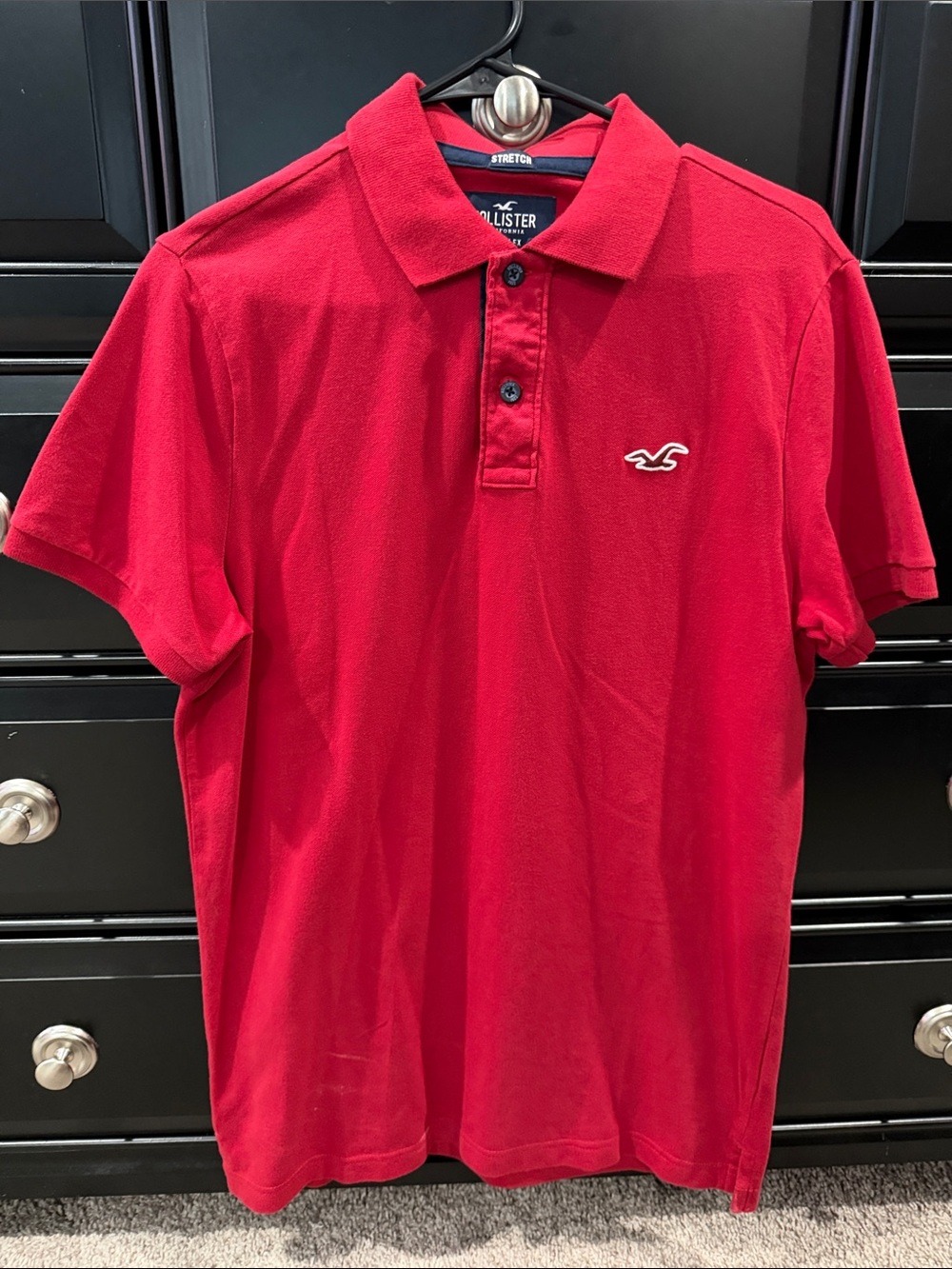 Hollister Men’s Bright Red Classic Polo